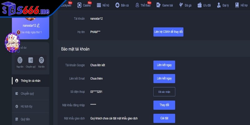 Ghi chép lại để tránh quên mật khẩu S666 trong lần trải nghiệm sau