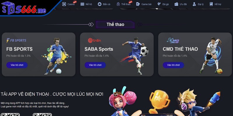 Thể thao S666 là sân chơi cá cược trực tuyến hấp dẫn, đáng trải nghiệm